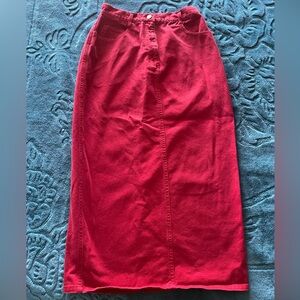Adobe Rose Red Cotton Skirt